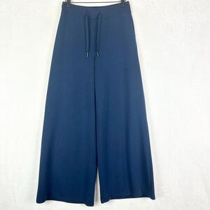 Spanx AirEssentials Wide Leg Pants Size Medium Navy Blue Lounge Tencel Modal